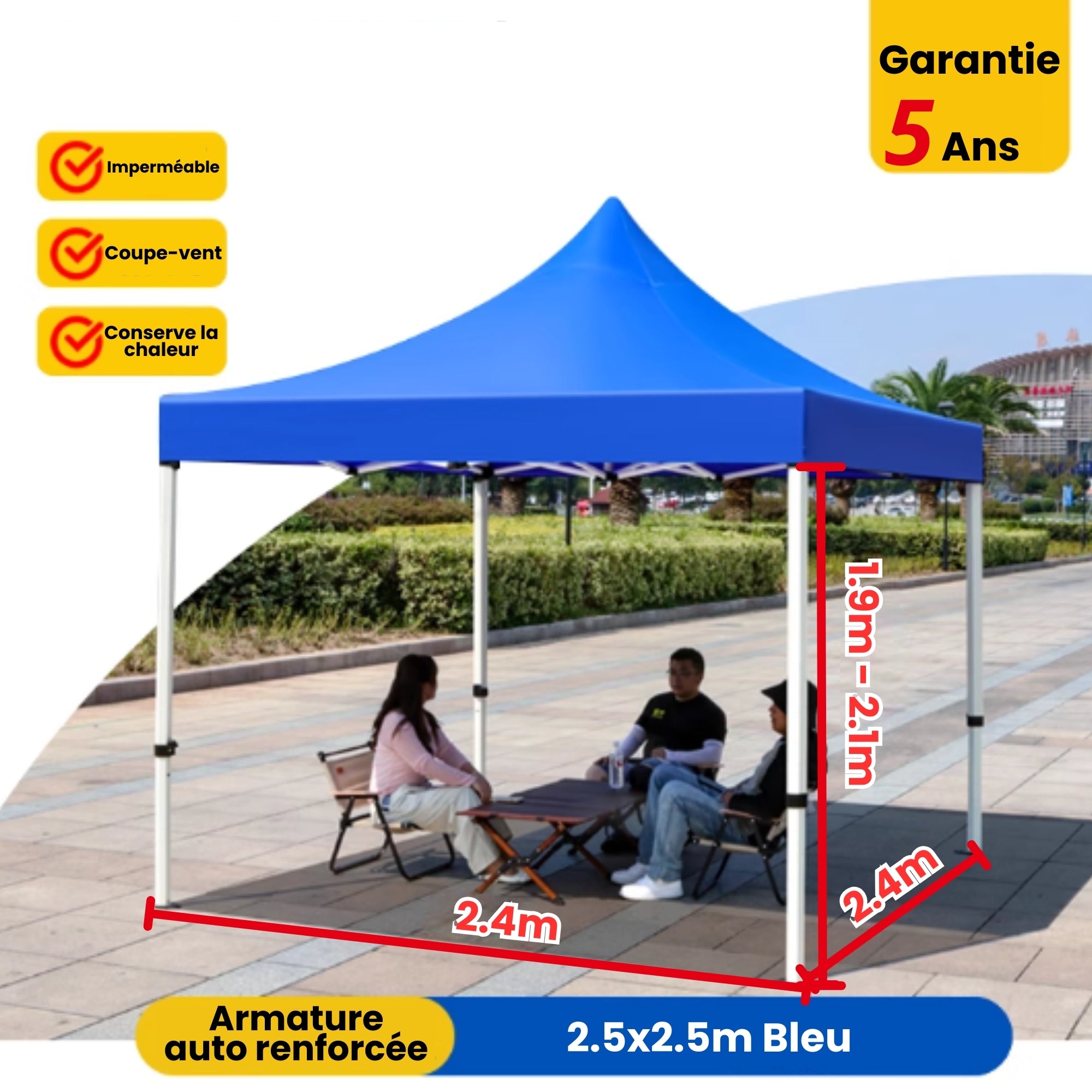 Barnum 2,5x2,5m bleu