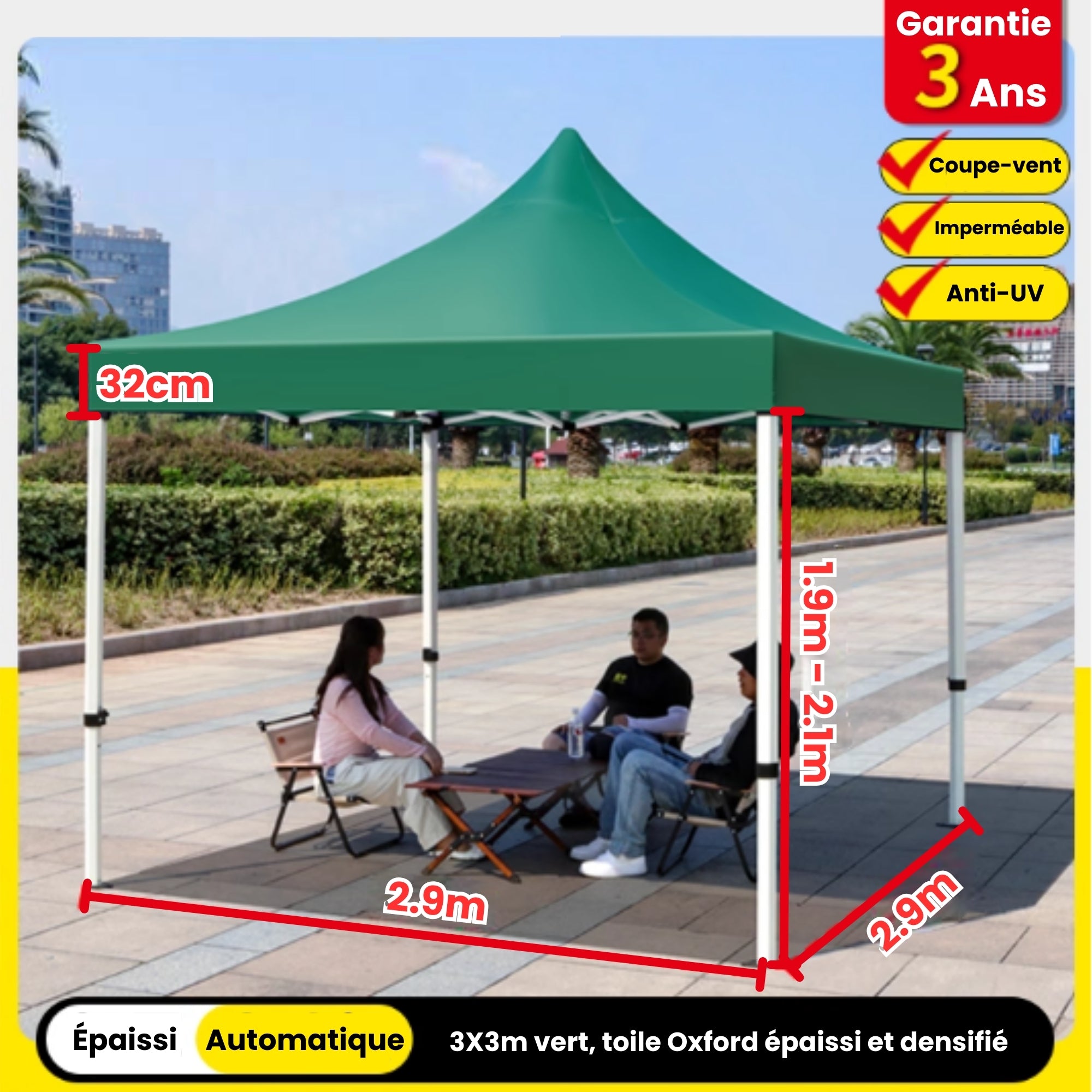 Barnum 3x3m vert