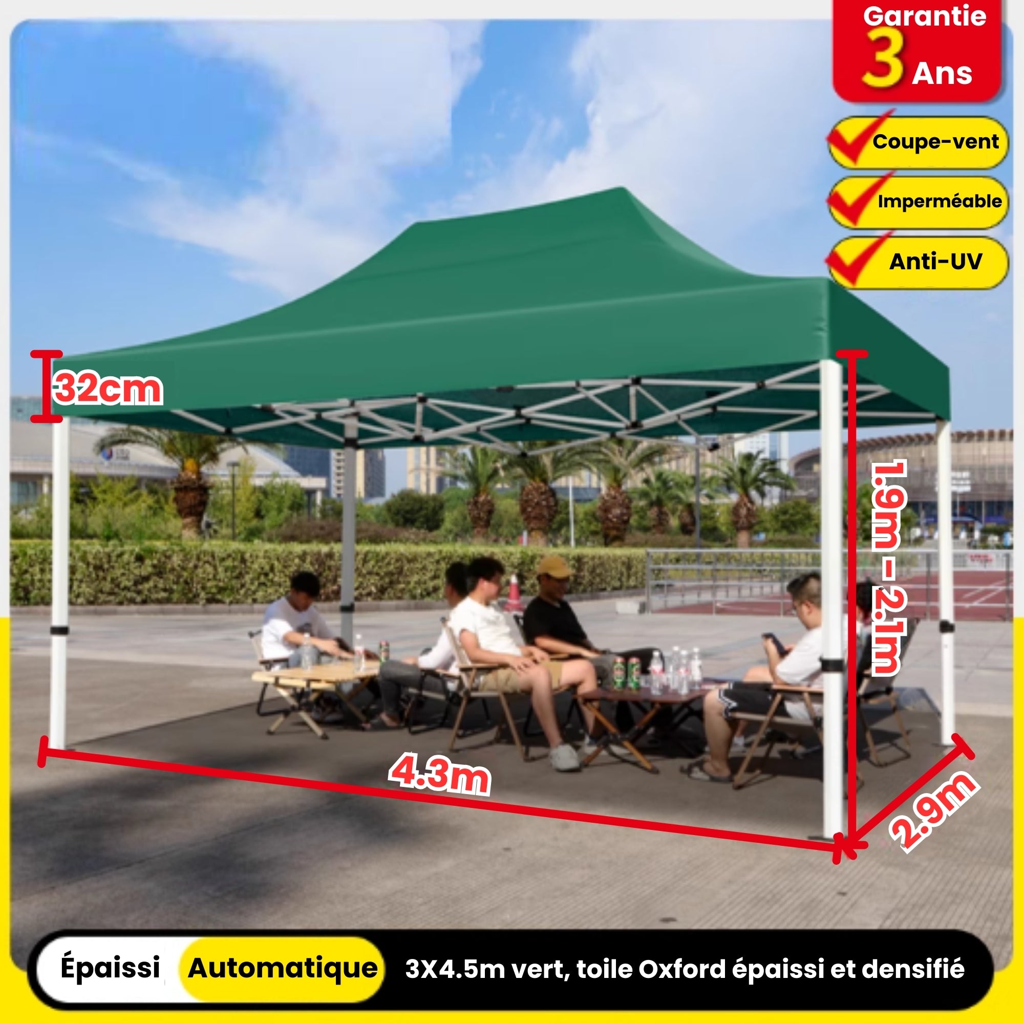 Barnum 3x4,5m vert
