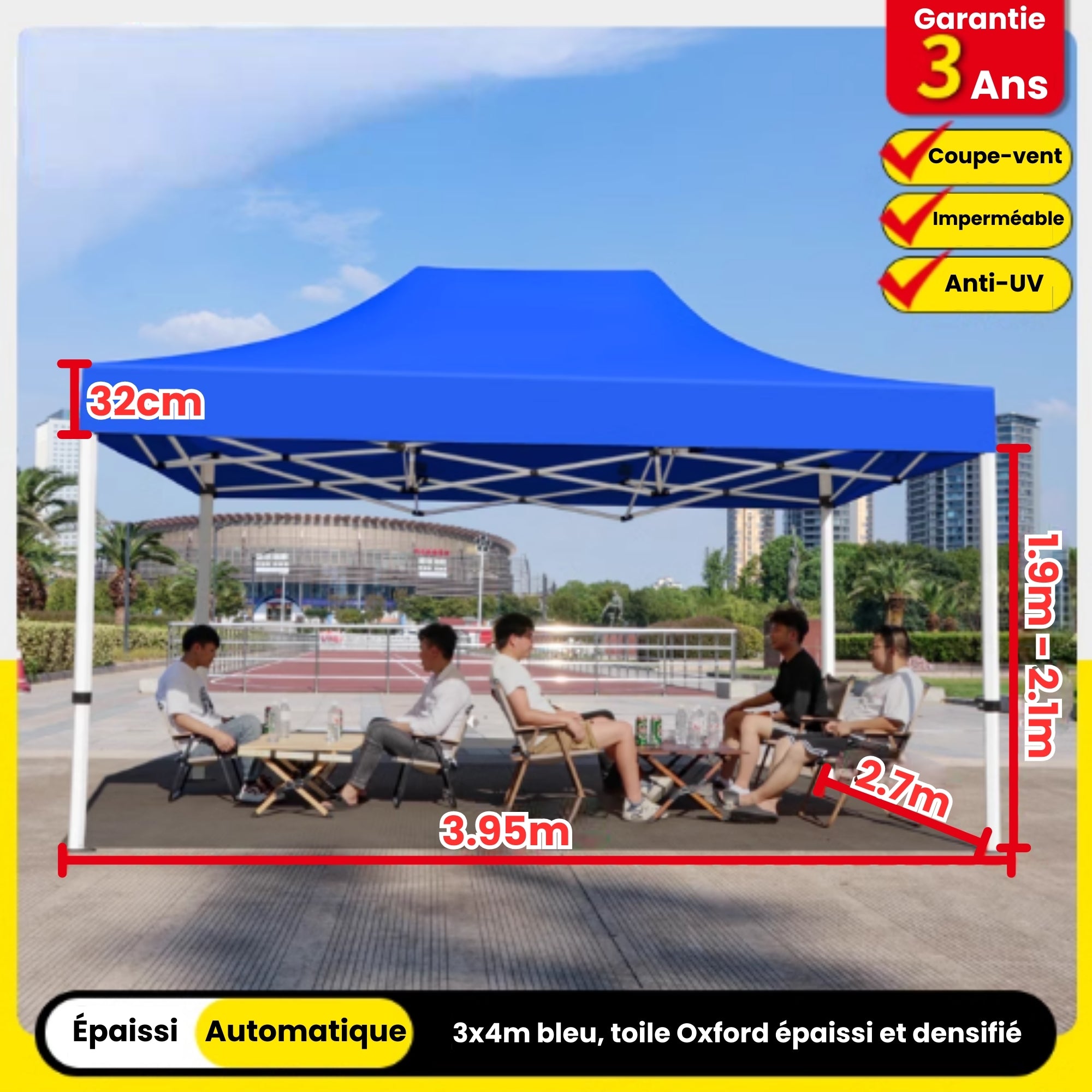 Barnum 3x4m bleu