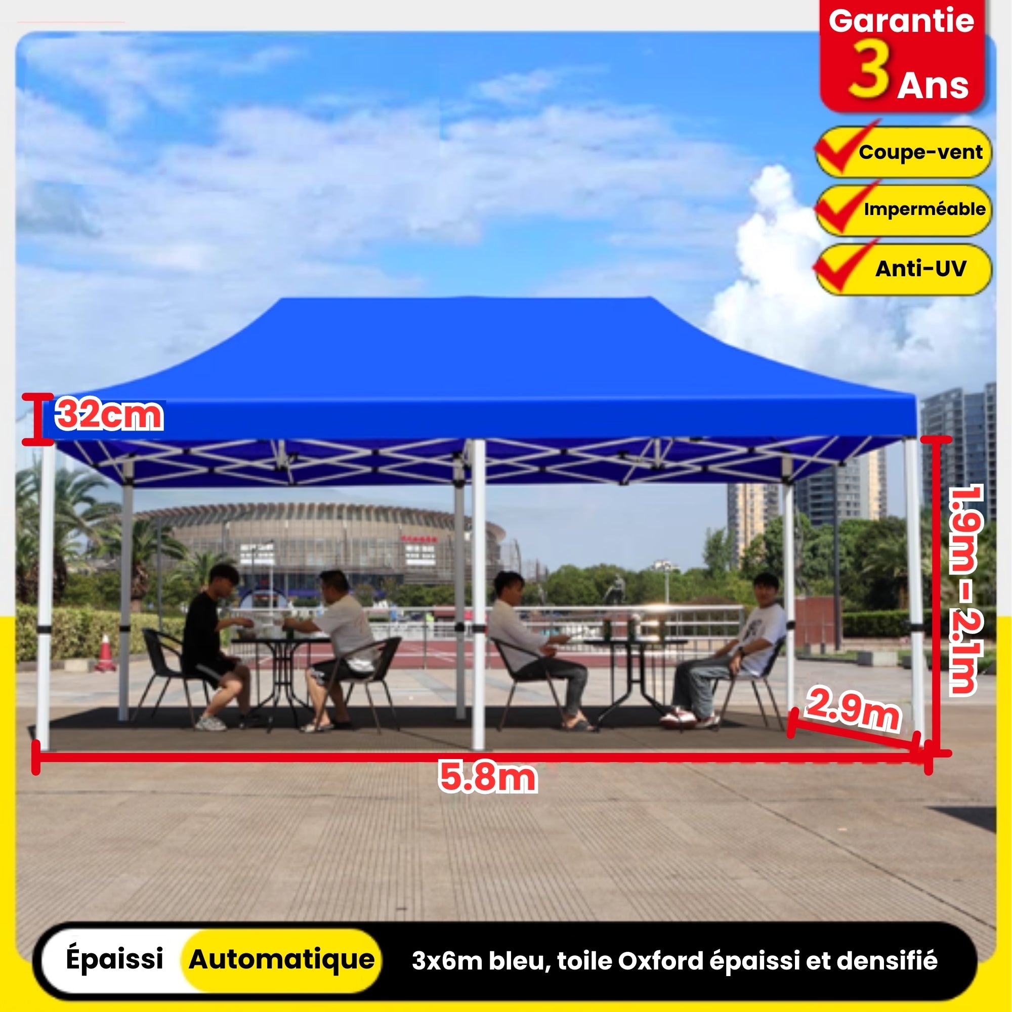 Barnum 3x6m bleu