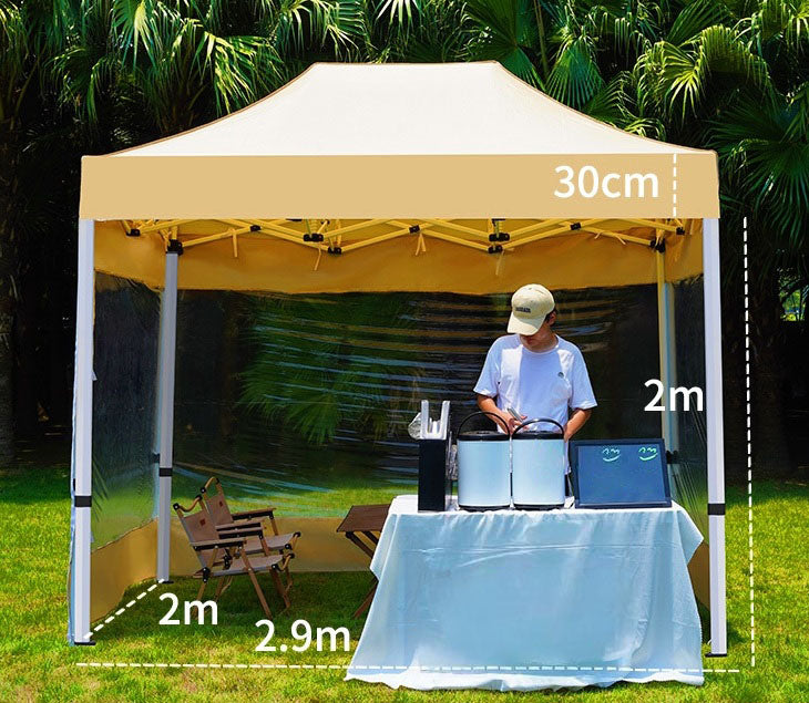 Barnum pliant 2x3 m avec 3 murs transparents