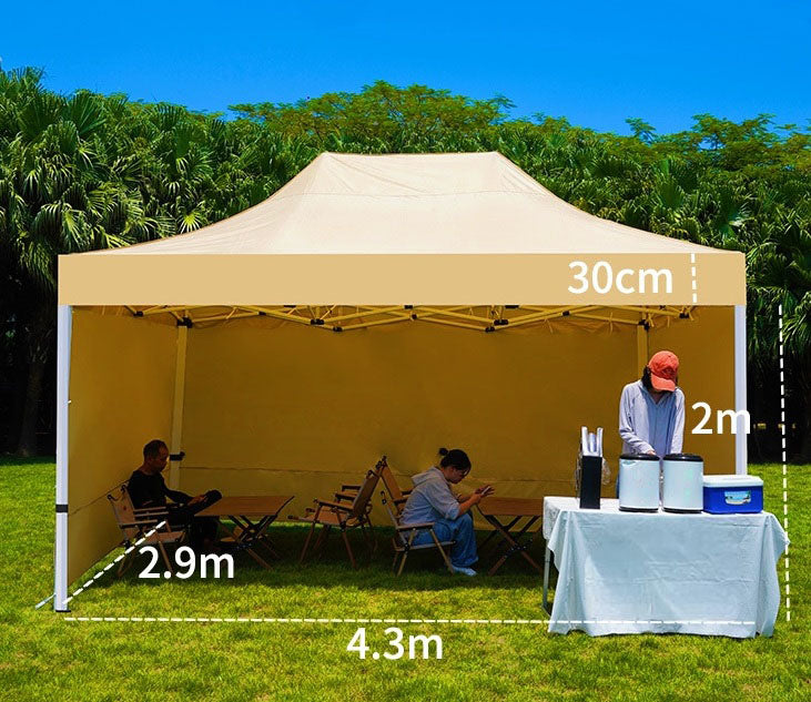 Barnum pliant 3x4.5 m avec 3 murs