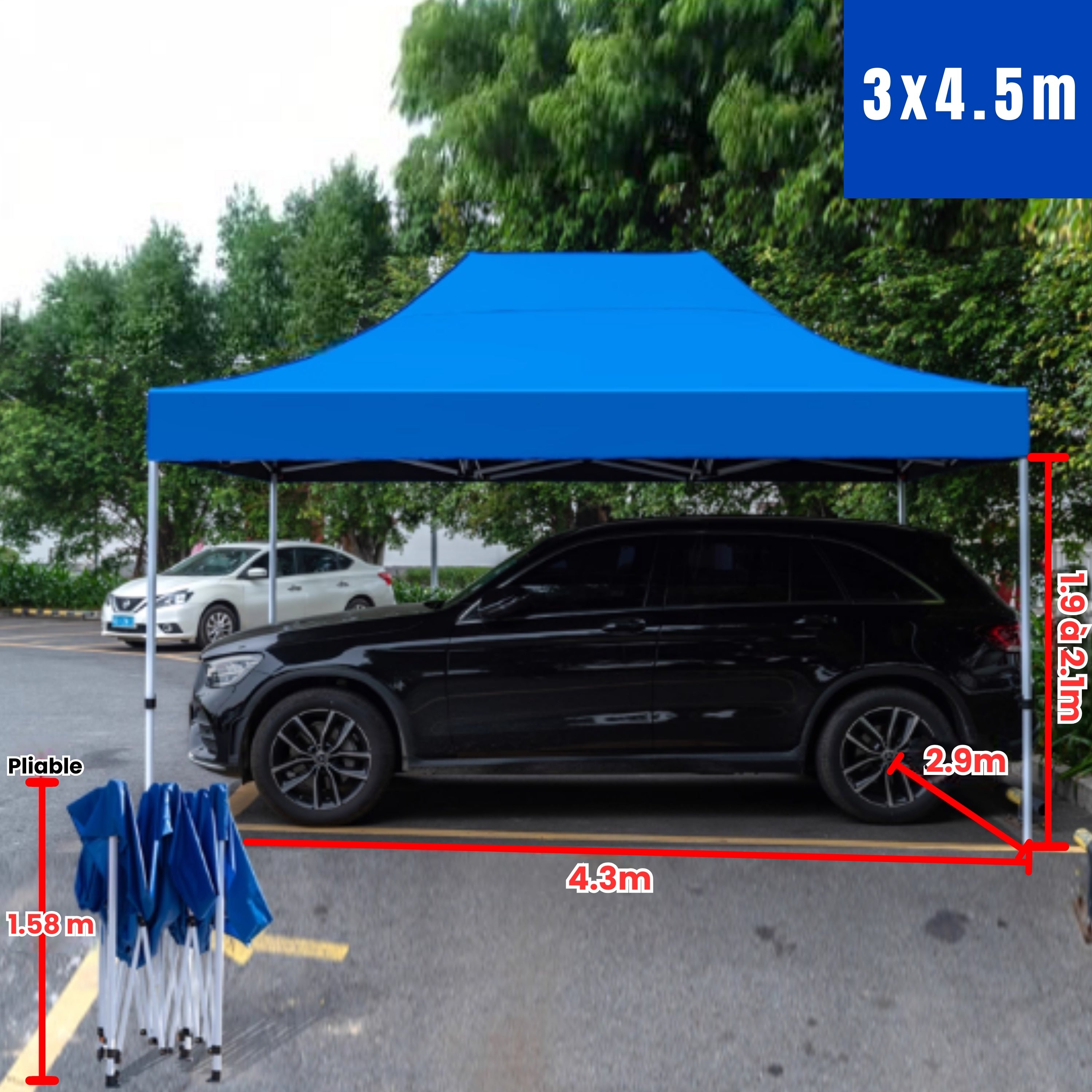 Barnum voiture grand bleu