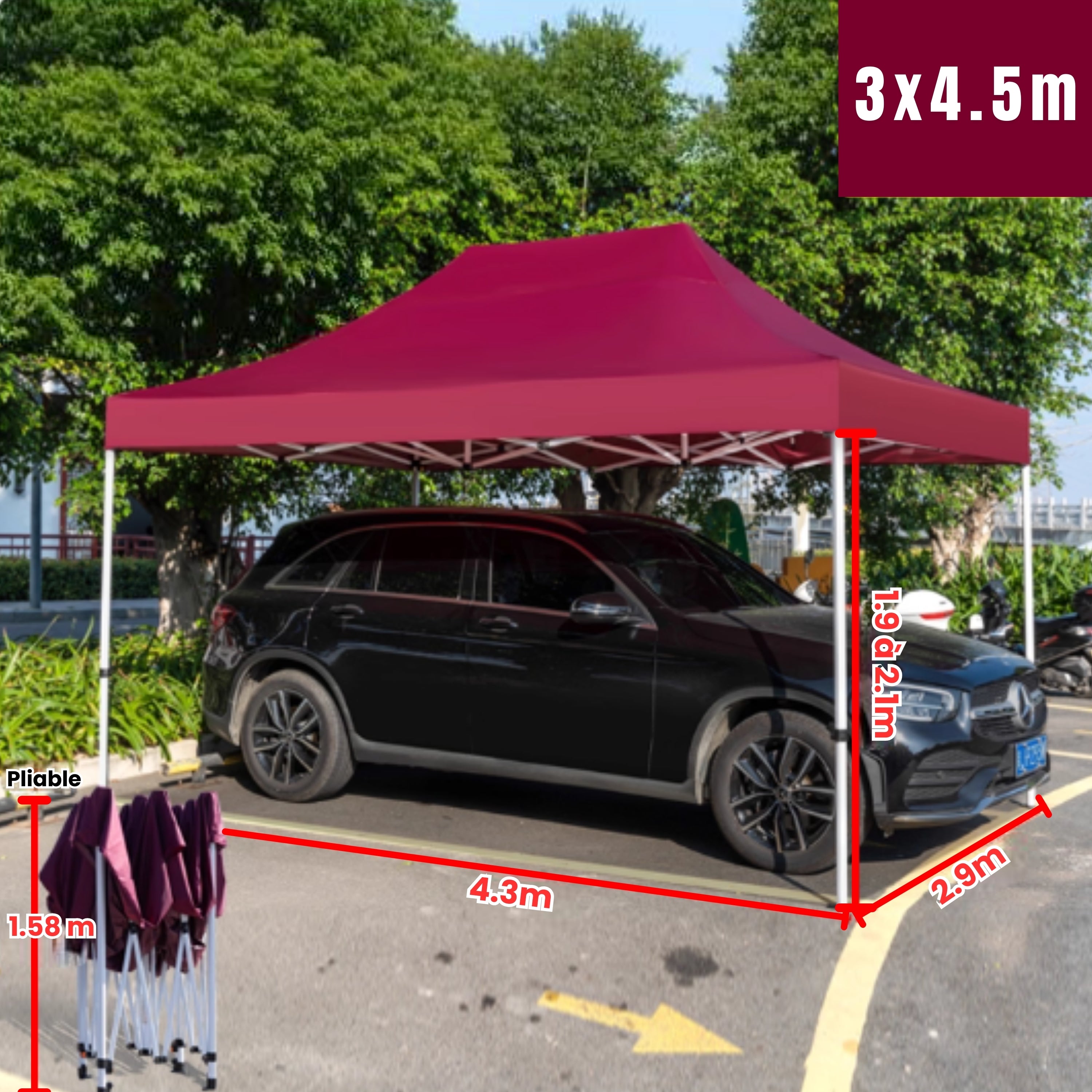Barnum voiture grand bordeaux