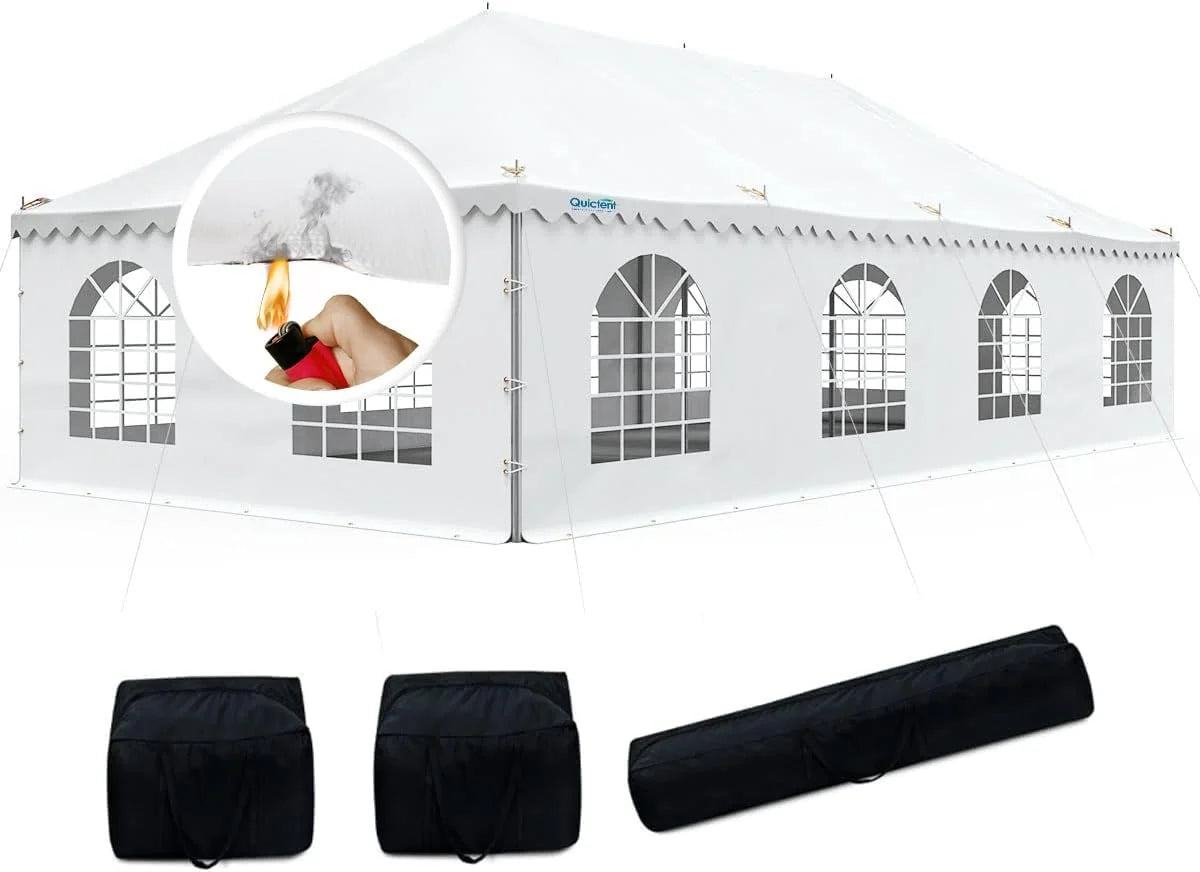 20' x 40' Fire Retardant Pole Party Tent White